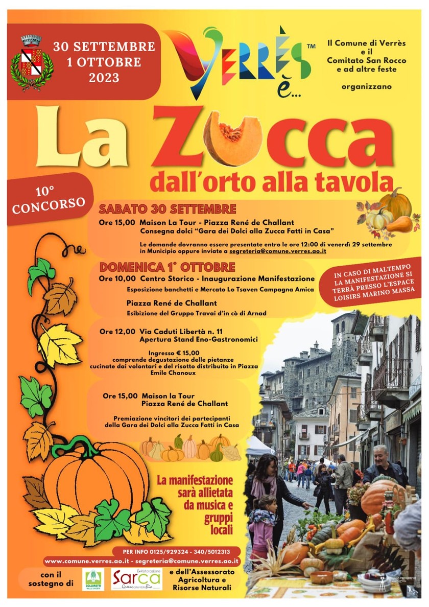 Festa della Zucca - Verrès Domenica 1° Ottobre 2023
